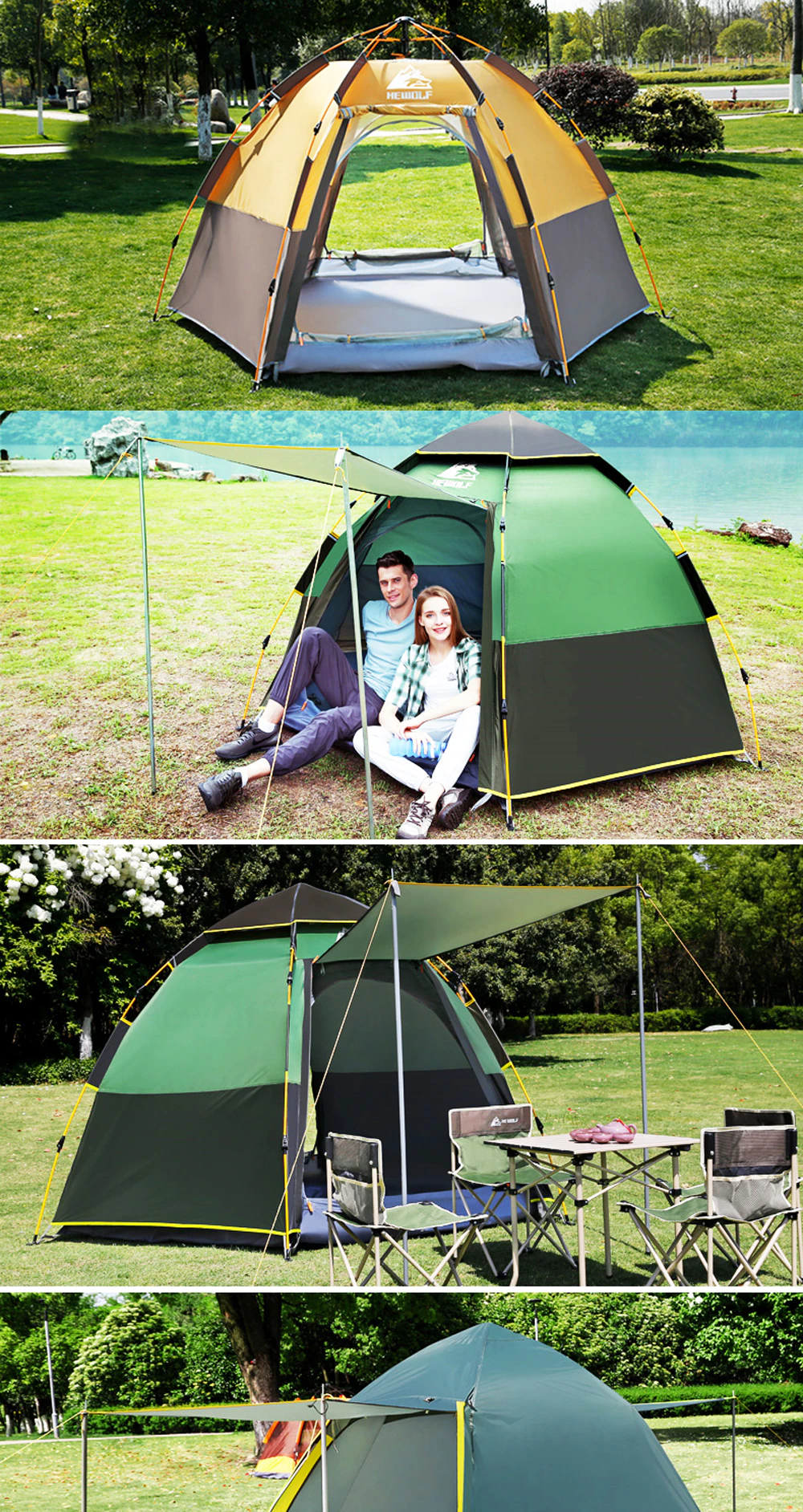 Cheap Goat Tents Outdoor Camping Tent Double Layer Wateroproof Family Automatic Tents 5 8 Persons Portable Breathable Outdoor Travel Hiking Tent Tents 